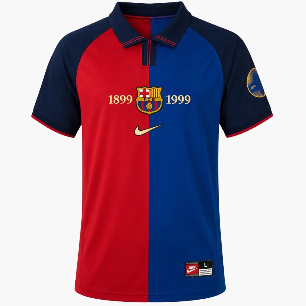Catalan Centennial retro football jersey back view showing player cut