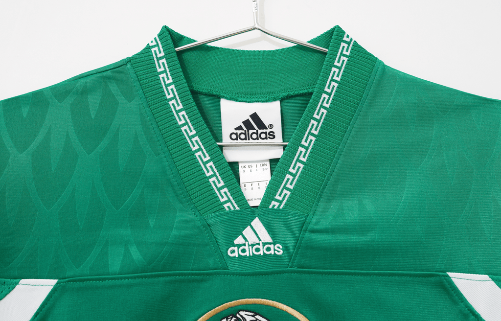 Aztec Heritage Remixed Mesh V-Neck Jersey – Vivid Green/Red - Street Hub Market