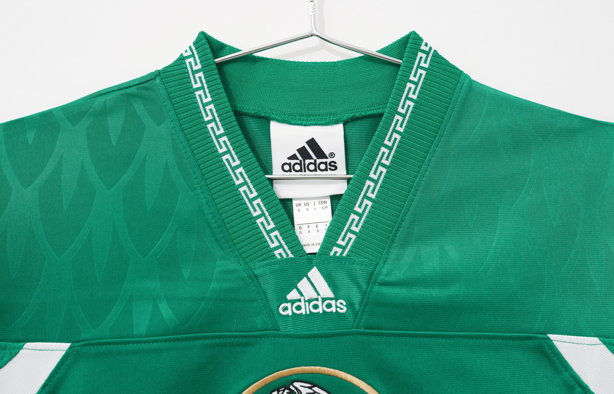 Aztec Heritage Remixed Mesh V-Neck Jersey – Vivid Green/Red - Street Hub Market