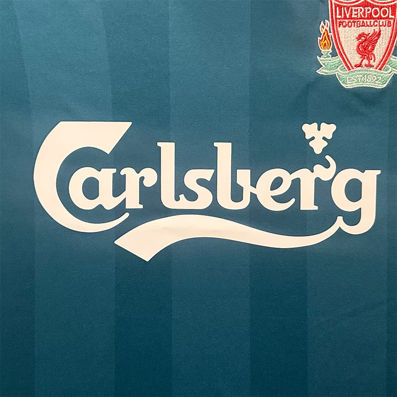 2008–09 Merseyside #8 Captain Long-Sleeve Jersey – Sea Green